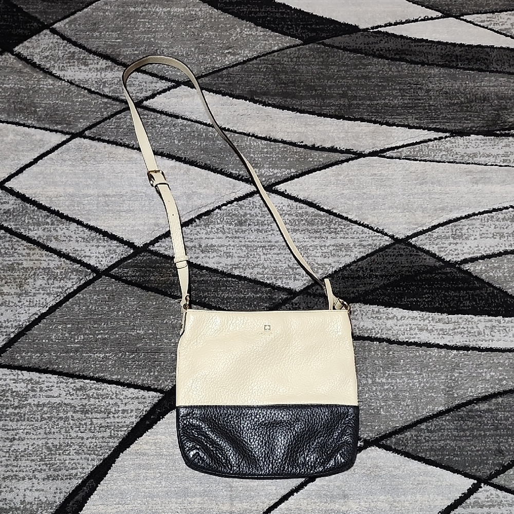 KATE SPADE NEW YORK COLOR BLOCK PEBBLED LEATHER CROSSBODY BAG